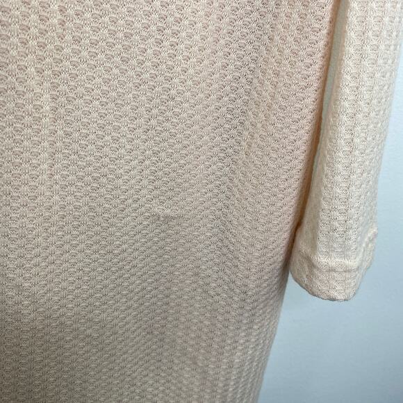Cream Pink Long Sleeve Funnel Neck Pullover Tunic Shirt Women's Size Small S - Picture 2 of 7